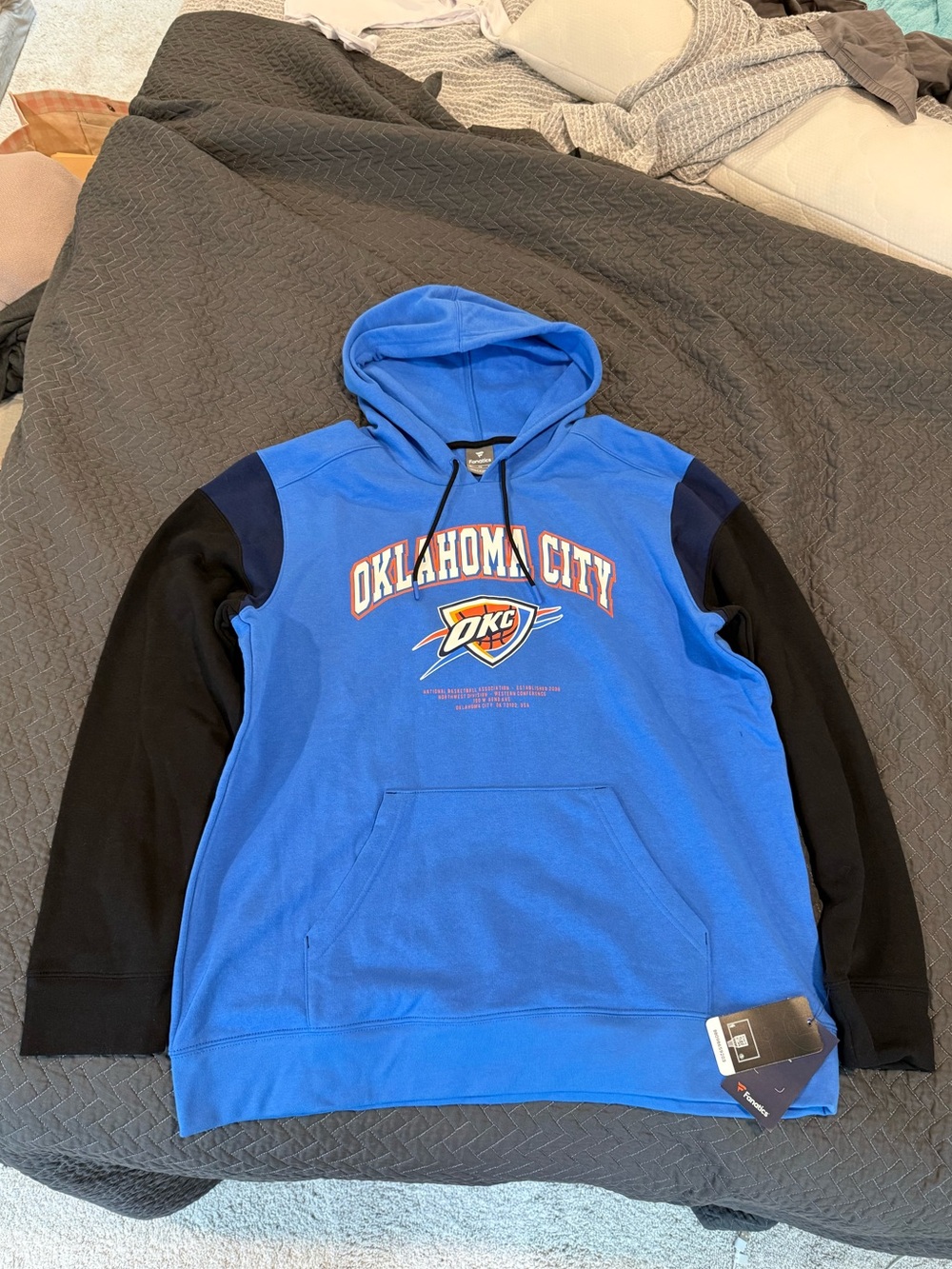 Fanatics Oklahoma City Blue & Black Pullover Hoodie